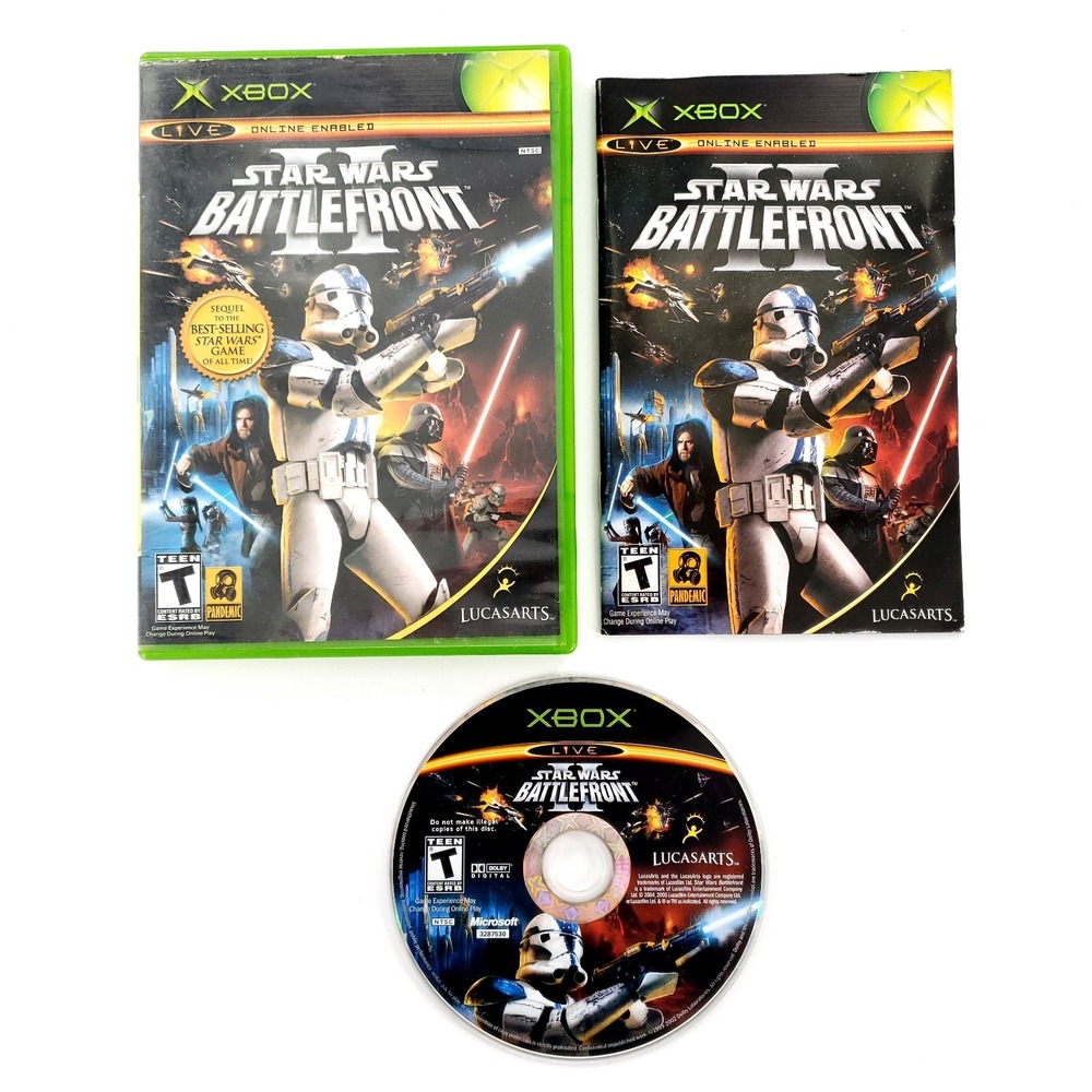 Star Wars: Battlefront II (Microsoft Xbox, 2005) Complete Tested & Works